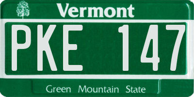 VT license plate PKE147