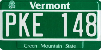 VT license plate PKE148