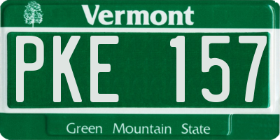 VT license plate PKE157