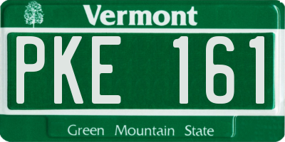VT license plate PKE161