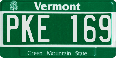 VT license plate PKE169