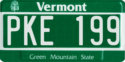 VT license plate PKE199