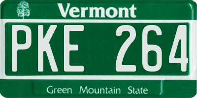 VT license plate PKE264