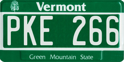 VT license plate PKE266