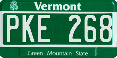 VT license plate PKE268