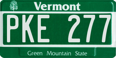VT license plate PKE277