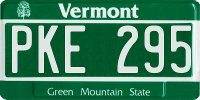 VT license plate PKE295
