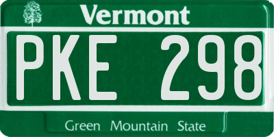 VT license plate PKE298