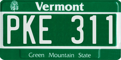 VT license plate PKE311