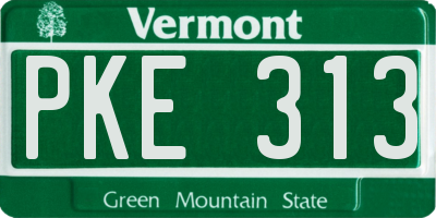VT license plate PKE313