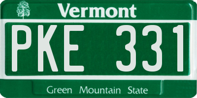 VT license plate PKE331