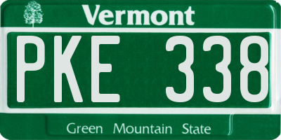 VT license plate PKE338