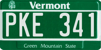 VT license plate PKE341
