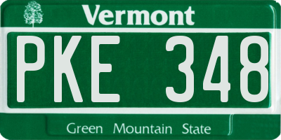 VT license plate PKE348