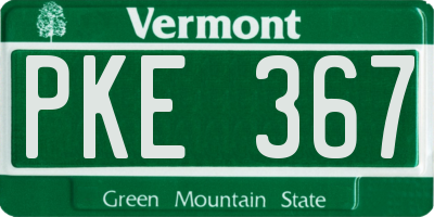 VT license plate PKE367