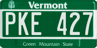 VT license plate PKE427