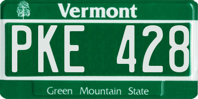 VT license plate PKE428