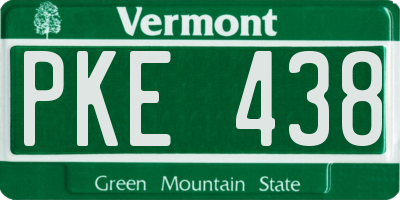 VT license plate PKE438