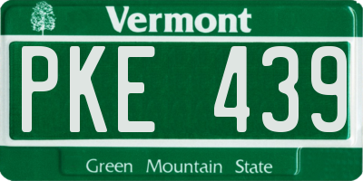 VT license plate PKE439