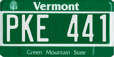 VT license plate PKE441