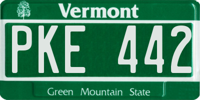 VT license plate PKE442
