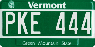 VT license plate PKE444