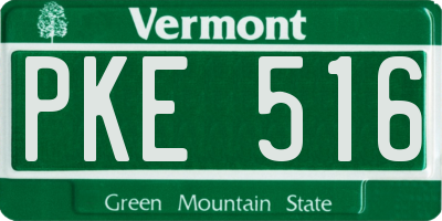 VT license plate PKE516