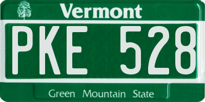 VT license plate PKE528
