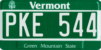 VT license plate PKE544