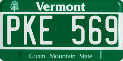VT license plate PKE569