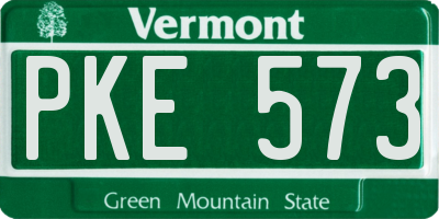 VT license plate PKE573