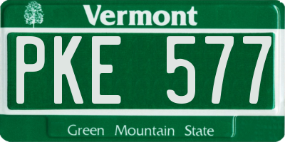 VT license plate PKE577
