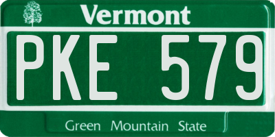 VT license plate PKE579