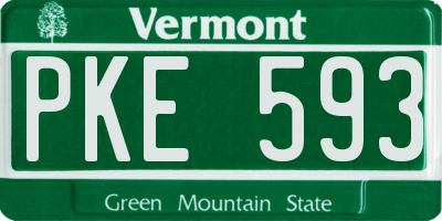 VT license plate PKE593