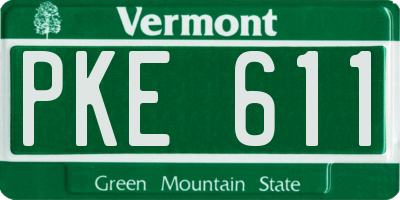 VT license plate PKE611