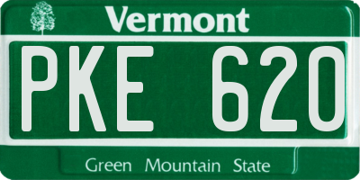 VT license plate PKE620