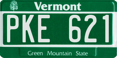 VT license plate PKE621
