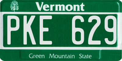 VT license plate PKE629