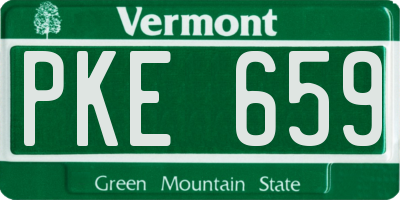 VT license plate PKE659