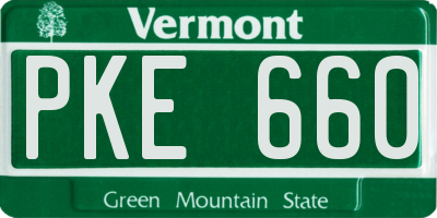 VT license plate PKE660