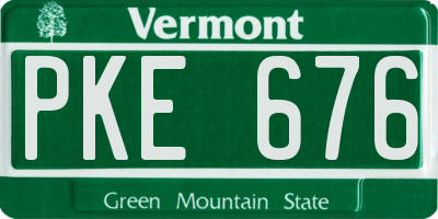 VT license plate PKE676