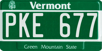 VT license plate PKE677