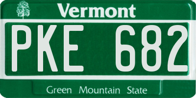 VT license plate PKE682