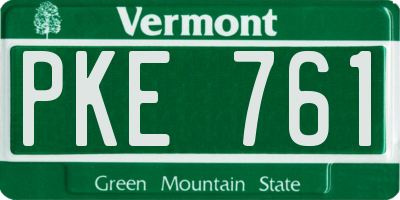 VT license plate PKE761