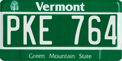 VT license plate PKE764