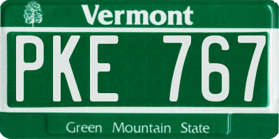 VT license plate PKE767