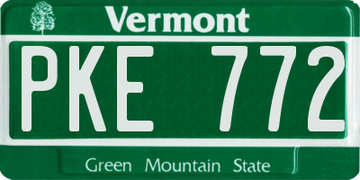 VT license plate PKE772