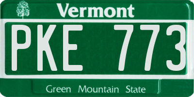 VT license plate PKE773
