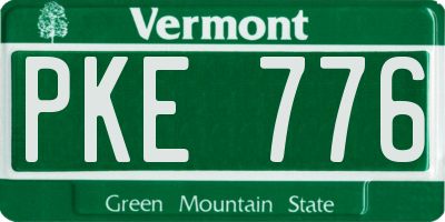 VT license plate PKE776