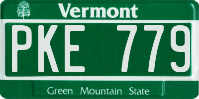 VT license plate PKE779